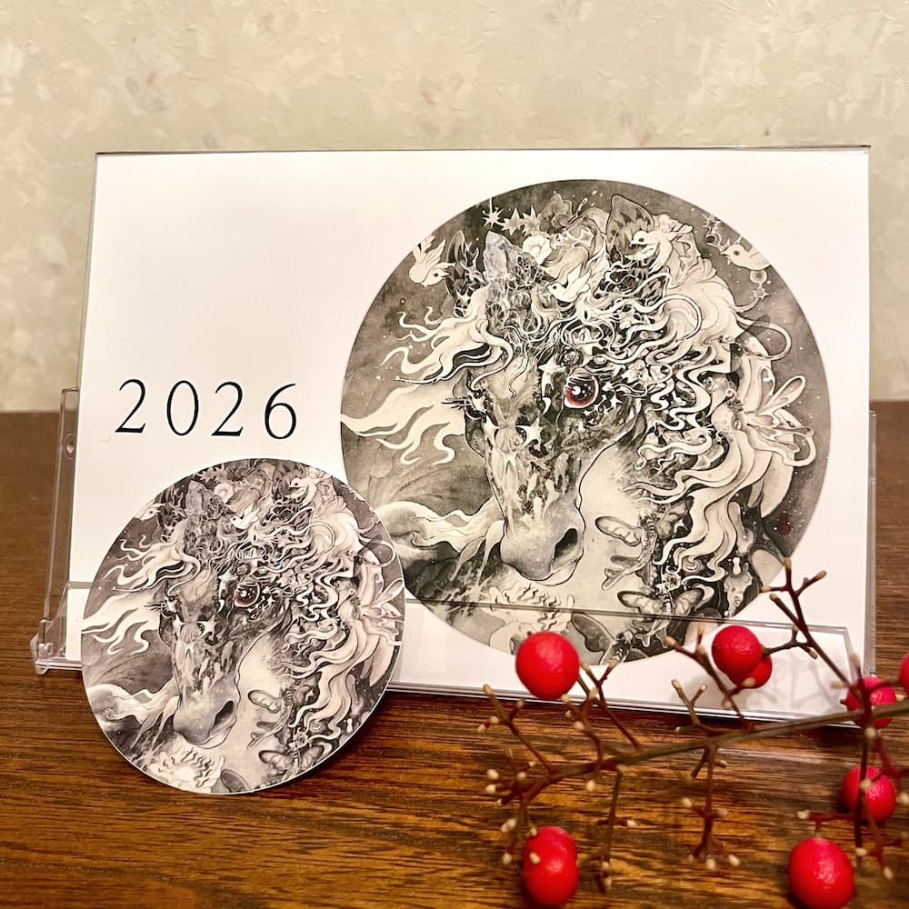 2026年卓上オリジナルカレンダー（オリジナルステッカー & 阿吽ポストカード付き！）販売！